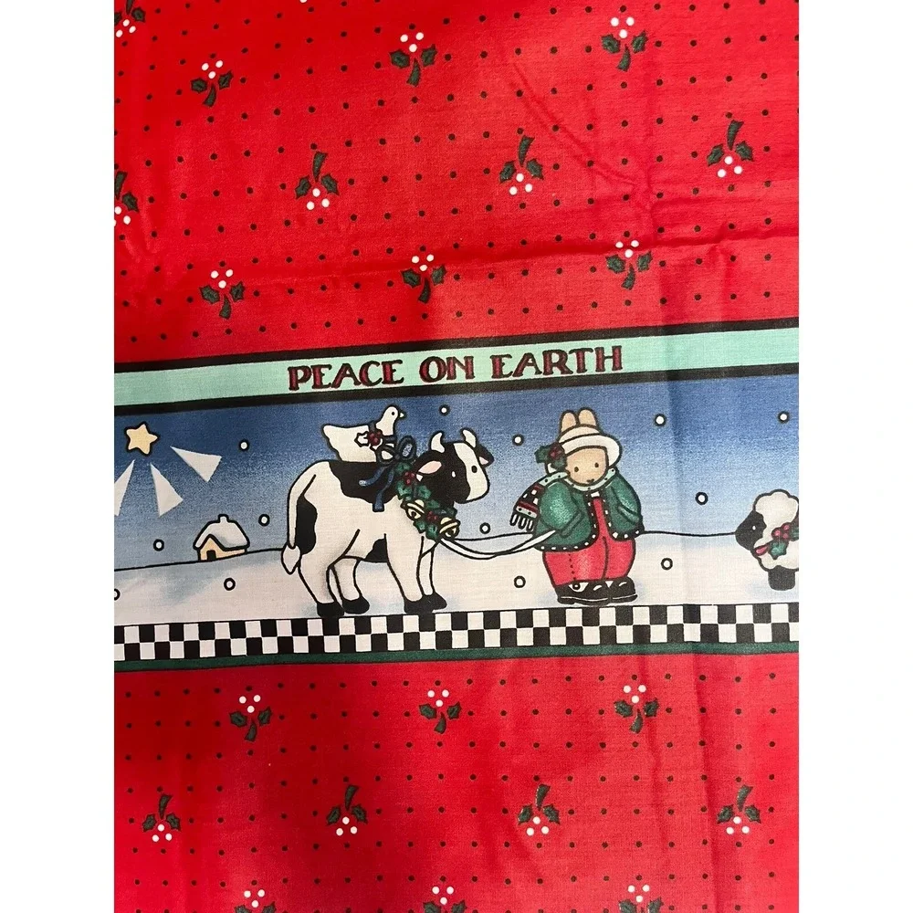Daisy Kingdom Noel HOLIDAY Christmas Fabric Double Border 46x106